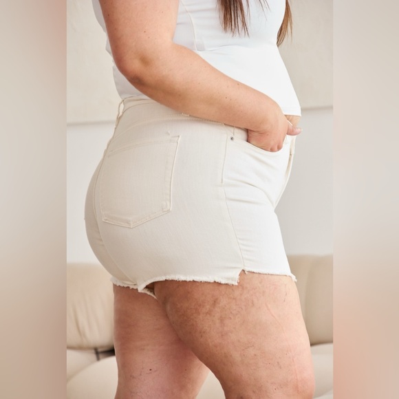 RFM Full Size Tummy Control High Waist Denim Shorts - Picture 12 of 15